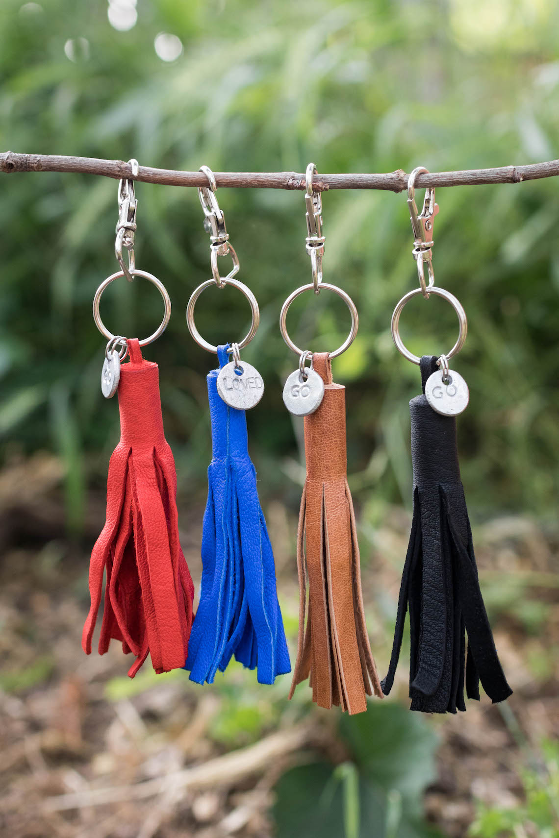 2nd Story Goods Leather Tassel Keychain